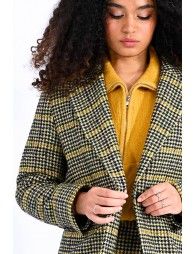 Notch Collar Plaid Blazer