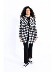 Houndstooth peacoat