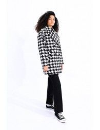 Houndstooth peacoat