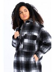 Plaid shirt coat