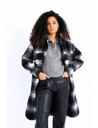 Plaid shirt coat