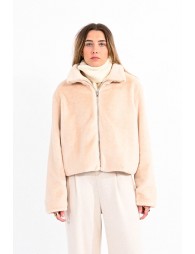 Fake fur puffer coat