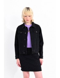 Black denim jacket