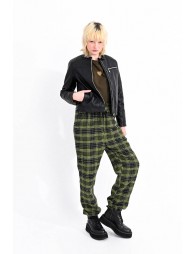 Faux leather bomber jacket