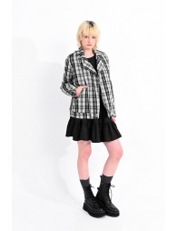 Biker plaid jacket
