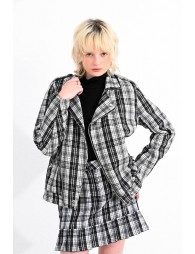 Biker plaid jacket