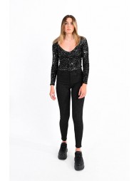 Thin stripes slim small pants