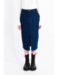 Denim pencil skirt
