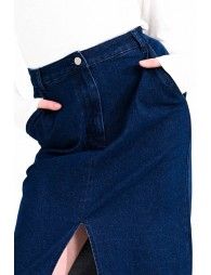 Denim pencil skirt