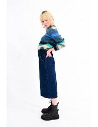 Denim pencil skirt