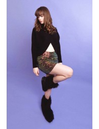 A-line sequined skirt