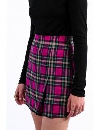Pink tartan mini skirt
