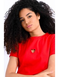 Front baby heart pattern Tee