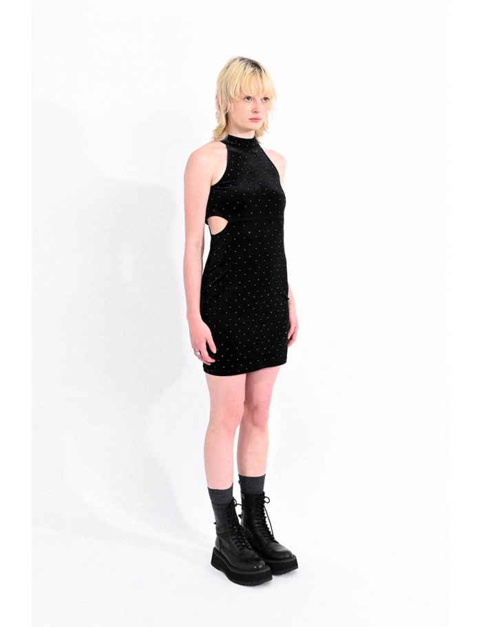 Velvet mini sheath dress