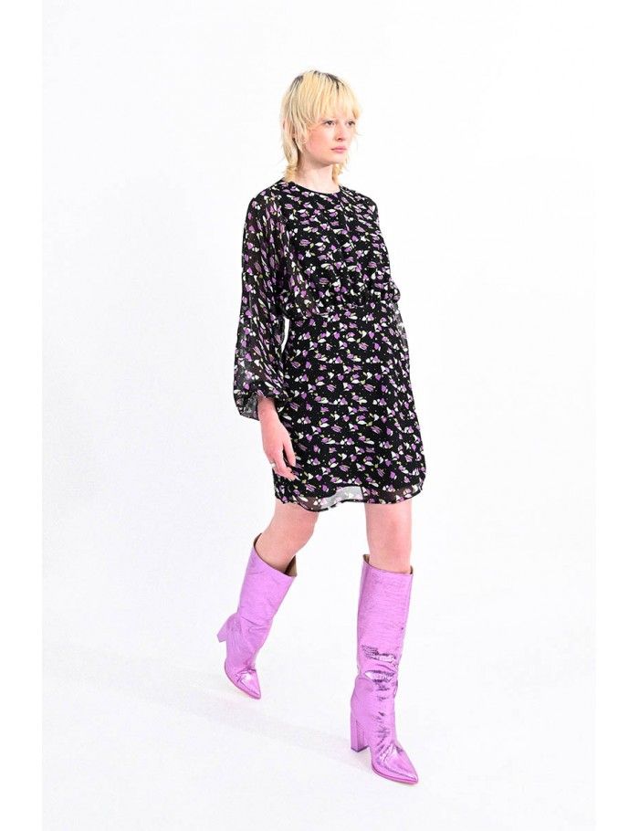 Color print mini dress