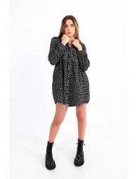 Checkered shirt dress