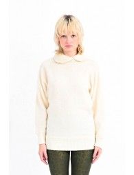 Sweater loose with asymmetrical collar