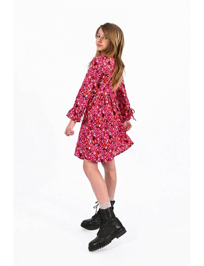 Allover color print dress