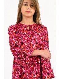 Allover color print dress