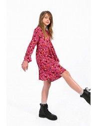 Allover color print dress