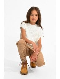 Sleeveless cable sweater