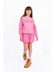 Knit sweater, love message