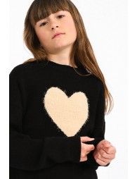 Heart print  pullover