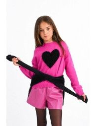 Heart print  pullover
