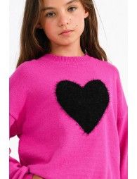 Heart print  pullover