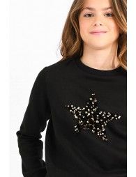Boyfriend sweater with front sequined star