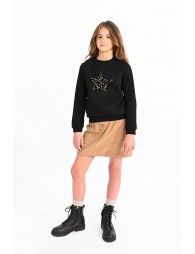 Boyfriend sweater with front sequined star