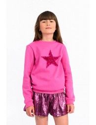 Boyfriend sweater with front sequined star