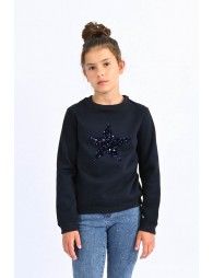 Boyfriend sweater with front sequined star