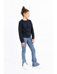 Boyfriend sweater with front sequined star