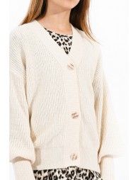 Ribbed knit cardigan
