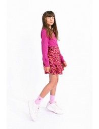 Printed ruffled skirt
