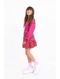 Printed ruffled skirt