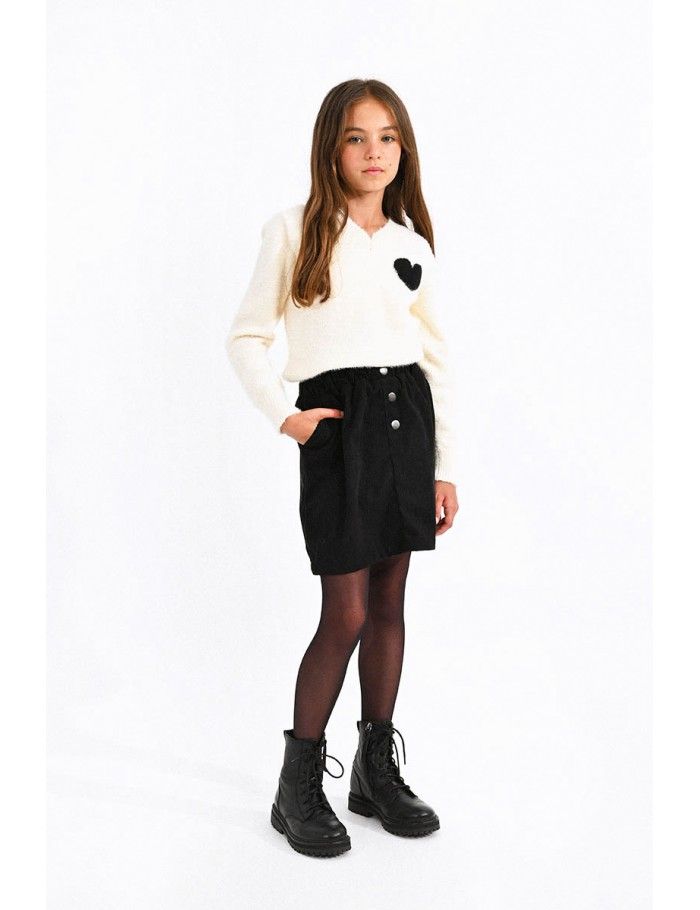 Corduroy mini skirt