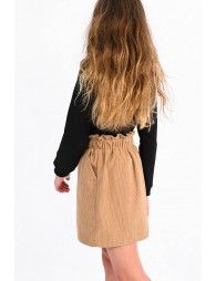 Corduroy mini skirt