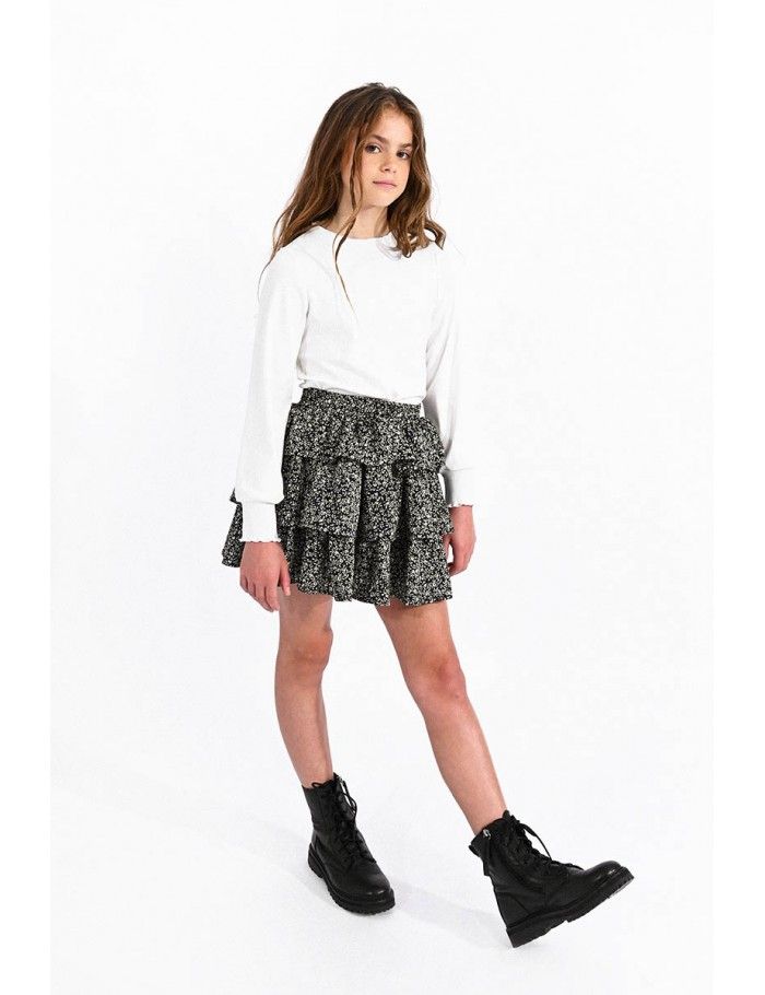 Mini ruffled skirt