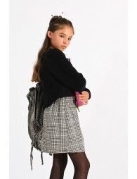 Mini skirt with checks