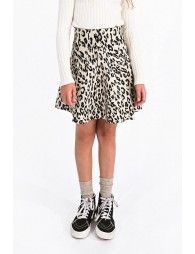 Skater skirt with leopard print
