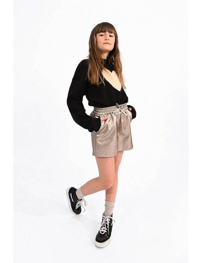 Vegan leather highwaist shorts