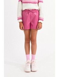 Vegan leather highwaist shorts