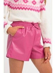 Vegan leather highwaist shorts
