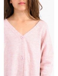 V-neck knit cardigan