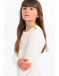 Crewneck cable knit jumper