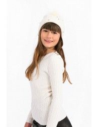 Crewneck cable knit jumper