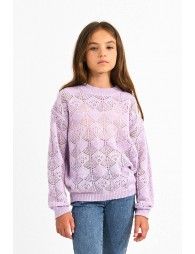 Openwork sweater with sleeves