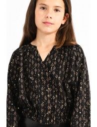 V-neck printed blouse